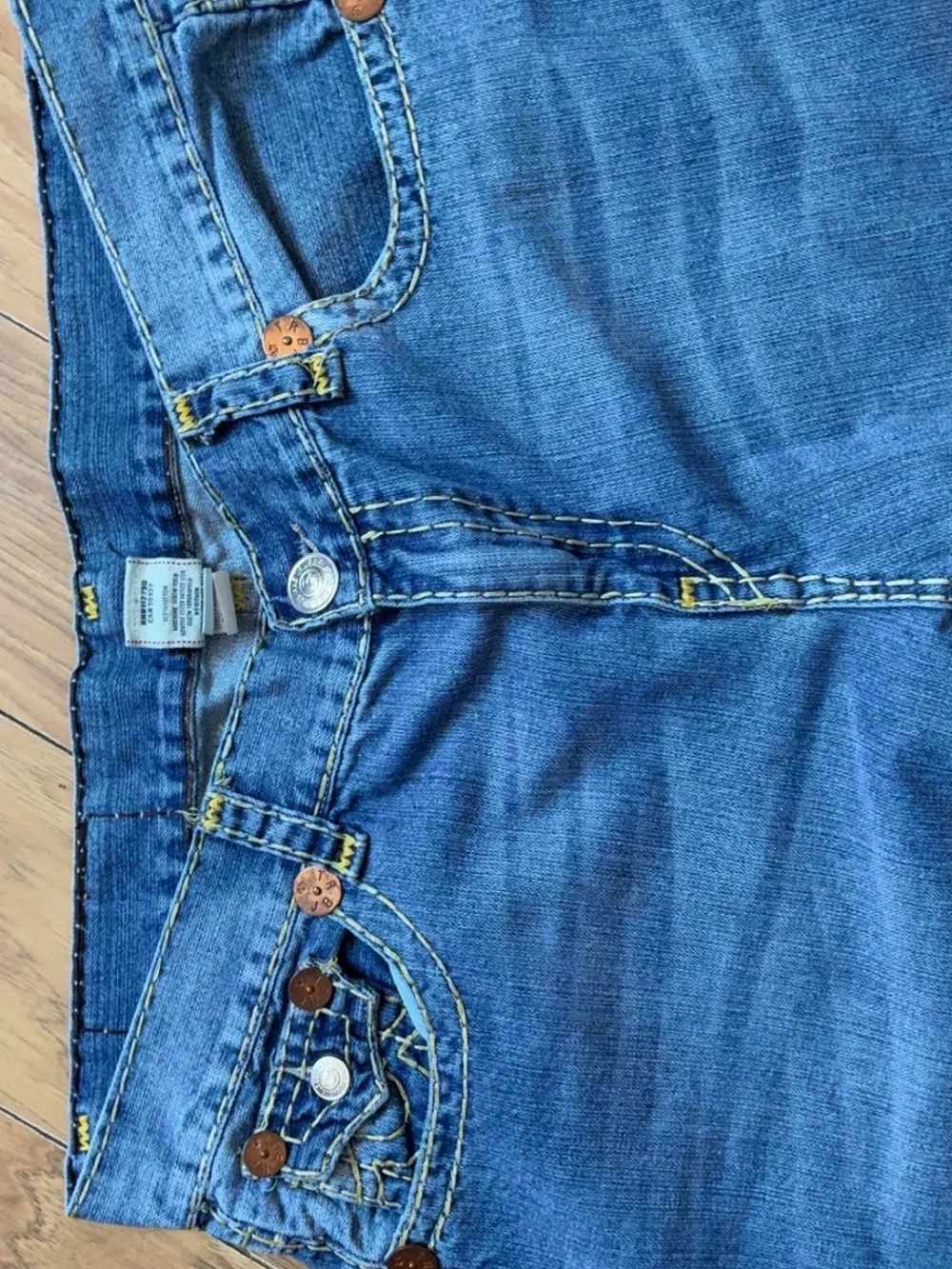 True Religion Men's Blue Straight-Leg Jeans
